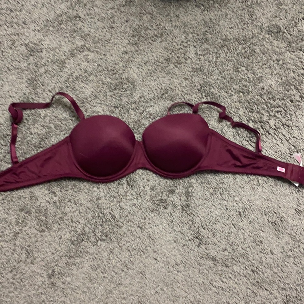 Burgundy VS Pink Bra